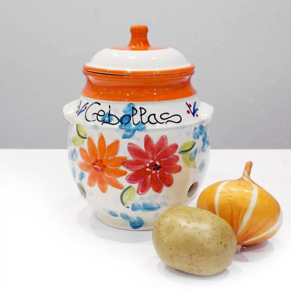 スペイン陶器 SP-32203M ベジタブルポット(小) 野菜ストッカー