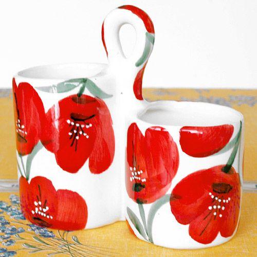 スペイン陶器 SP-6118APH マルチスタンド 花柄