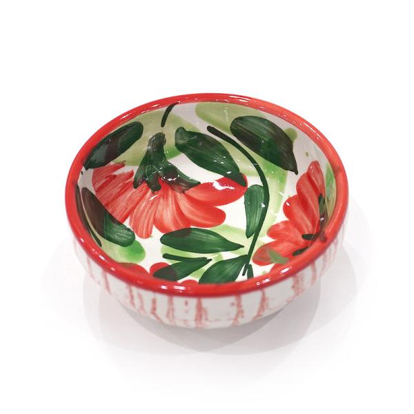 スペイン陶器 SPL-BW4607FL ボウル 小 フラワー