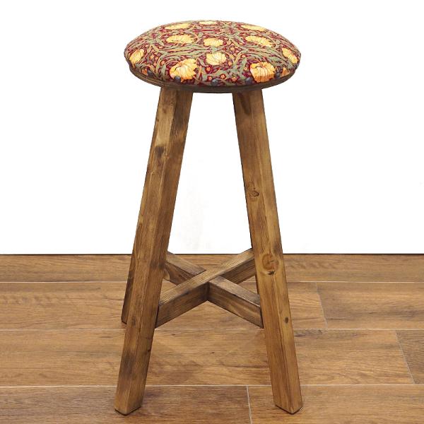 Morris Collection まんまるスツール(H60cm)　ピンパーネル/レッド　ST60-...