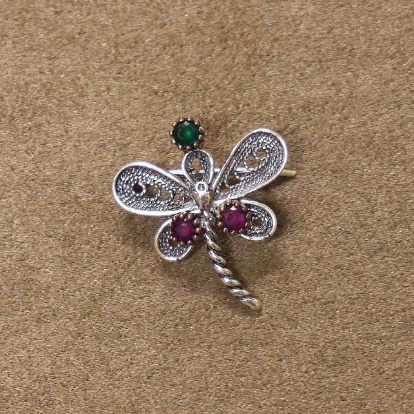 トルコ伝統の銀線細工 テルキャーリ ブローチ　SV-BR-TK001