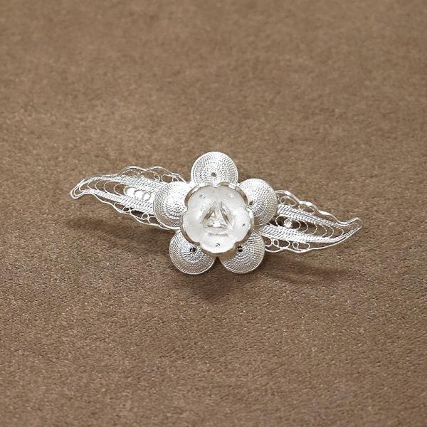 トルコ伝統の銀線細工 テルキャーリ ブローチ　SV-BR-TK006