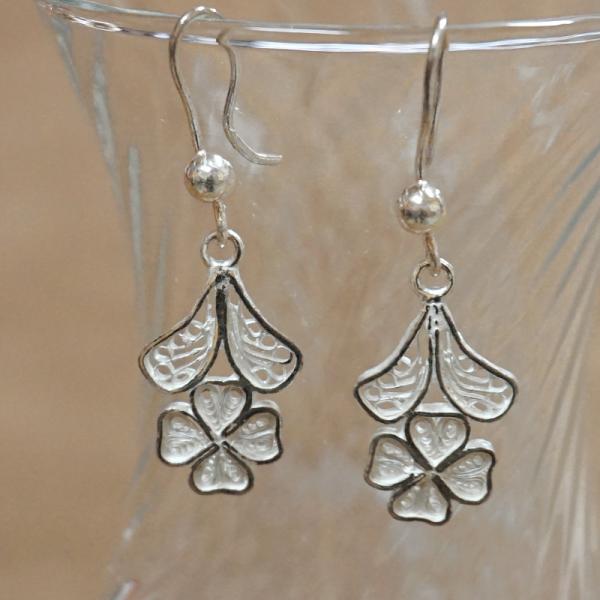 銀線細工 テルキャーリ/フィリグリー ピアス　SV-E-TKI-155