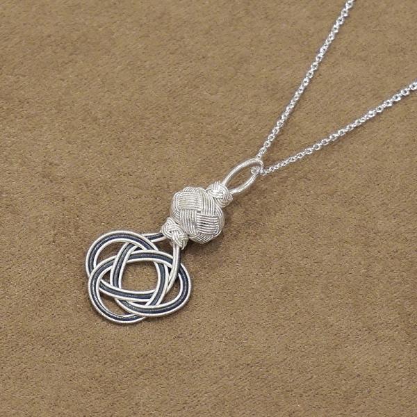 トルコ伝統の銀線細工 カザジェ ペンダント（SVチェーン付）SV-N-KZ-BW2