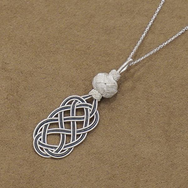 トルコ伝統の銀線細工 カザジェ ペンダント（SVチェーン付） SV-N-KZ-BW3