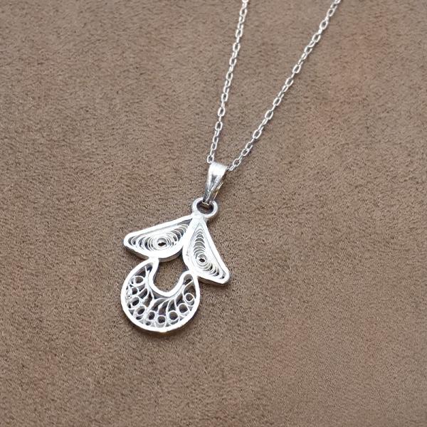 銀線細工 テルキャーリ/フィリグリー ペンダント（チェーン付）　SV-N-TKI-150