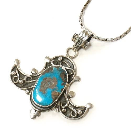 トルコ石 シルバーペンダントトップ SV1-12-T1