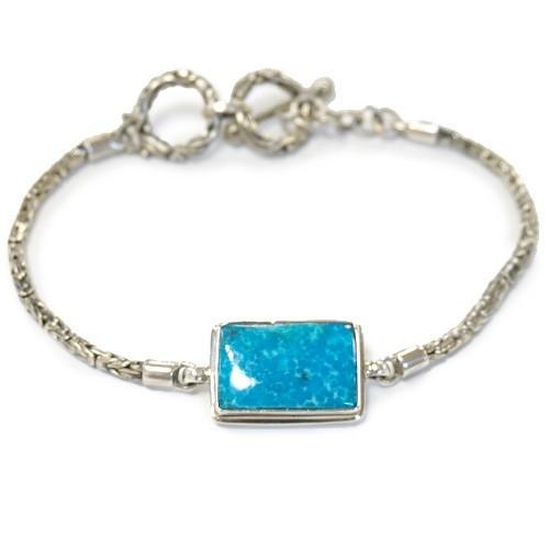ブレスレット トルコ石 ターコイズ シルバー925 SV1-17-B1