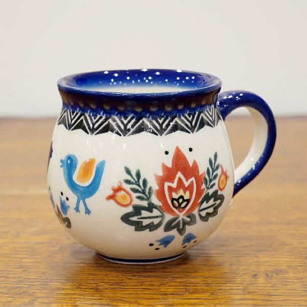 ポーランド陶器　ポーリッシュポタリー 「VENA」 マグカップ（約220cc） V337-U288　...