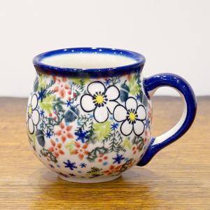 ポーリッシュポタリー ポーランド 食器 マグカップ 赤 ピンク 花柄