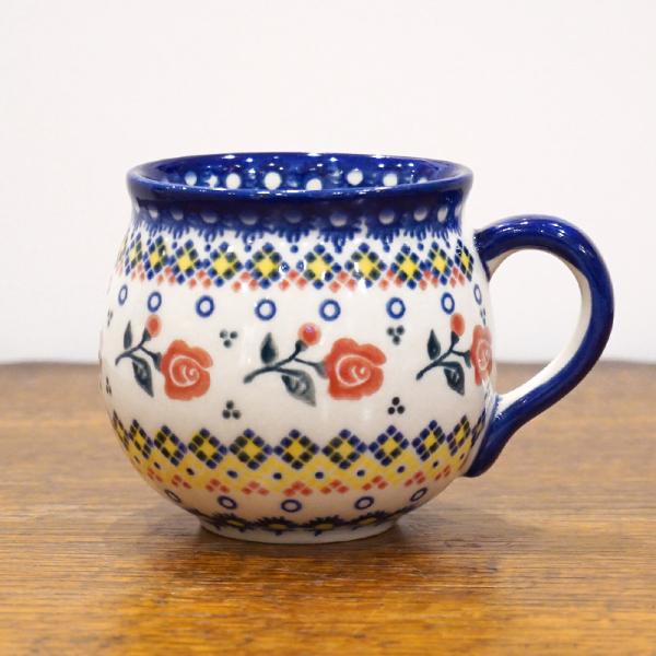 ポーランド陶器　ポーリッシュポタリー 「VENA」 マグカップ大（約340cc） V352-U504