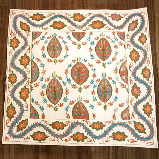 特別SALE シルクスザンニ 刺繍布 Z-219 98x95cm