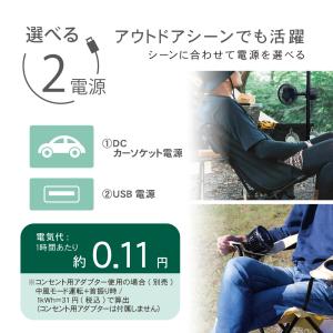 車用 車載用 扇風機 サーキュレーター コンパ...の詳細画像2