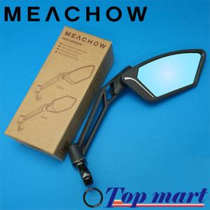 MEACHOW メカウ バックミラー 可動式ラウンドガラスミラー