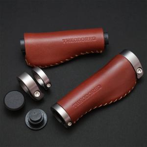 THEODORE セオドール イタリアンレザー 本革グリップ 128mm Brown
