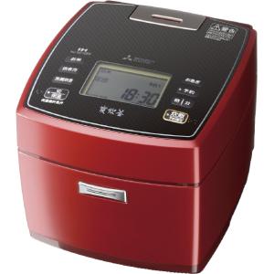 三菱 MITSUBISHI IH炊飯ジャー NJ-XE10E8-R シャインレッド  5.5合炊き KuaL 備長炭 炭炊釜 日本製