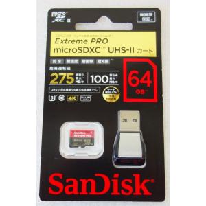 新品 サンディスク SanDisk Extreme PRO SDSQXPJ-064G-JN3M3 64GB microSDXC UHS-IIメモリーカード｜topone1