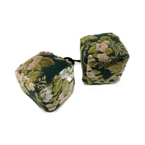 ミラーキューブ 花かご グリーン 車内アクセサリー