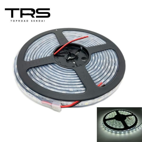 TRS シリコンカバー付高輝度LEDテープライト 24V 5m 防水 IP67 カット可能 SMD ...