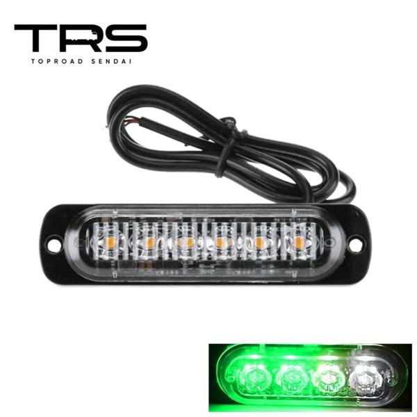 TRS LED ストロボライト 12/24V共用 パターン切替可能 ホワイト/グリーン 315098