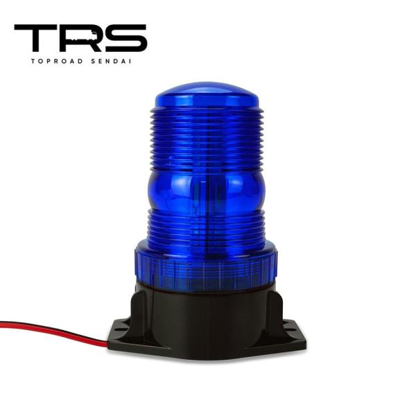 TRS LED警告灯 ストロボライト 12/24V共用 ブルー 防水 マグネット 315123