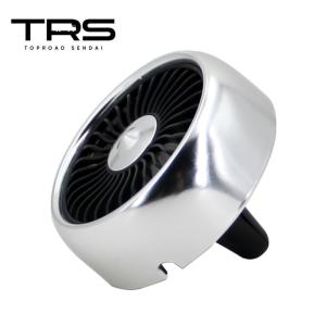 TRS 車載用ポータブルファン LED付 風量調整可能 静音 強力 USB シルバー 380381｜toproad