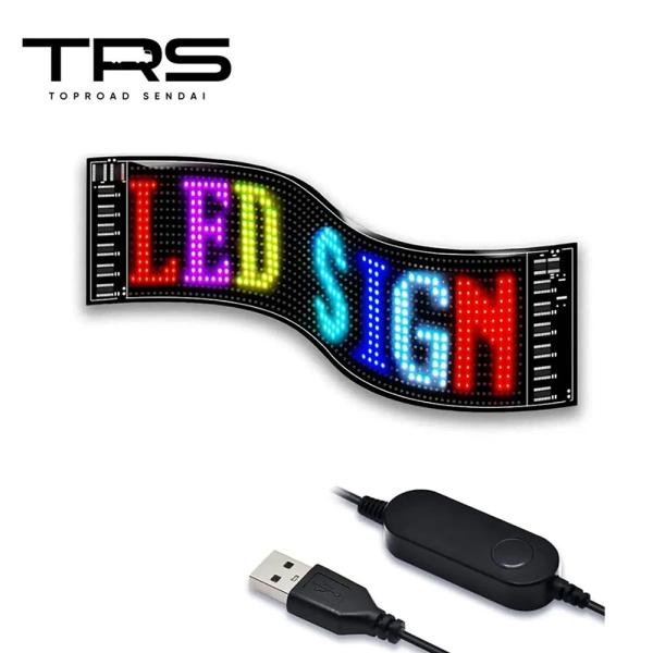 TRS LED 電光掲示板 67×12cm USB 5V Bluetooth LEDディスプレイ S...