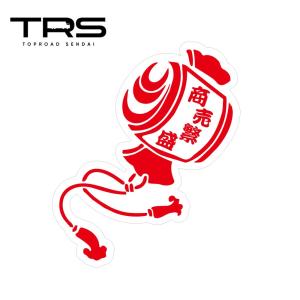 TRS ステッカー 商魂 仙台四郎 100mmφ ラミネート加工 高耐久 光沢