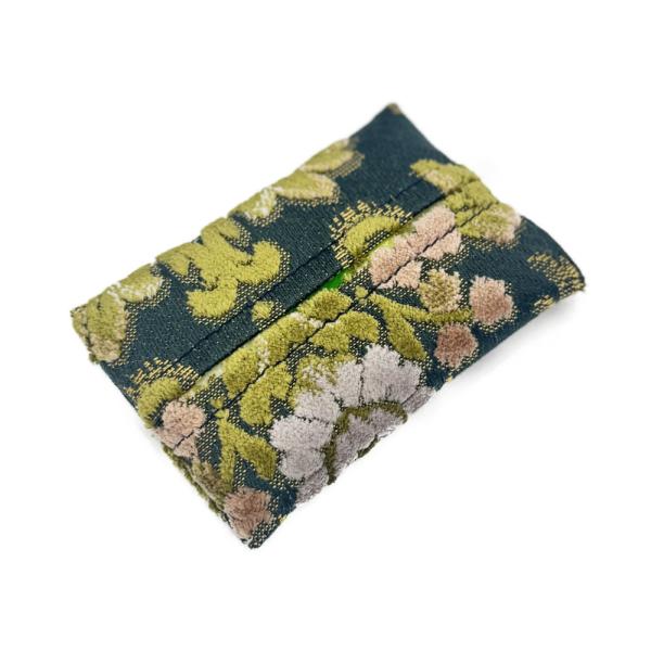 TRS オリジナル 金華山 ティッシュケース 花かご グリーン 330378