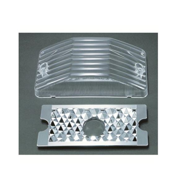 トラック用品 ジェットイノウエ 中間サイドレンズ Bタイプ反射板付 クリア 小糸タイプ h50mm ...