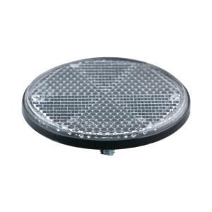 反射板 トラック用品 丸型 60Φ クリア 黒ベース Eマーク付 ネジ固定タイプ 592267 反射板