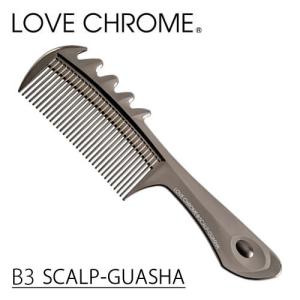 【在庫限り】ラブクロム B3 スカルプ-カッサ ディープブラック LOVE CHROME SCALP-GUASHA DEEP BLACK 送料無料 カットコーム 美髪コーム くし 公式