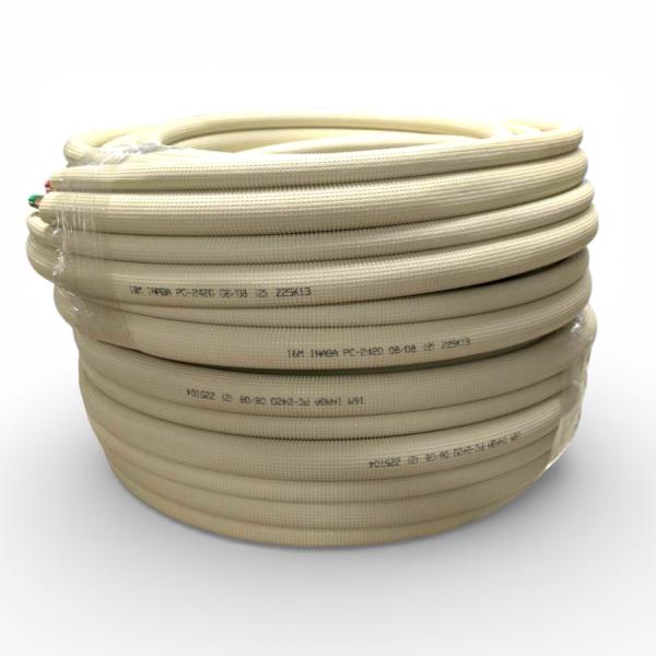 因幡電工 ペアコイル PC-2420 2分4分 20m 2巻セット エアコン配管用被覆銅管　TS