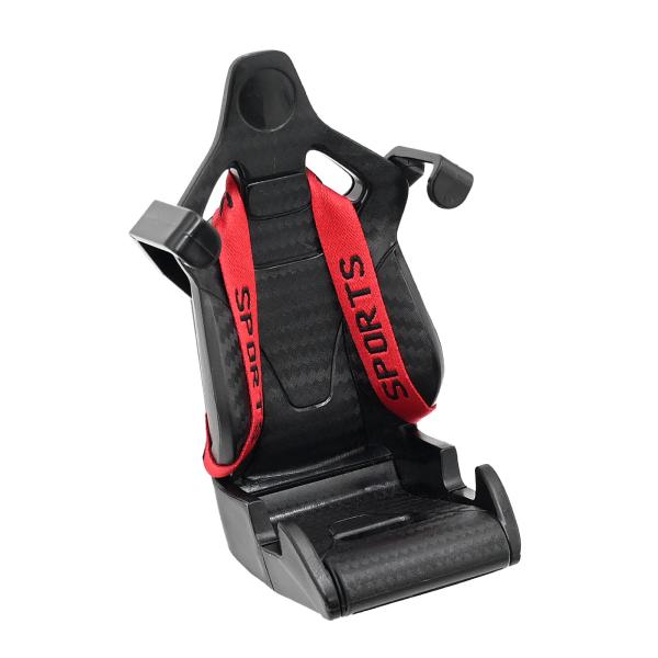 車載 スマホホルダー エアコン送風口取付 レカロ調デザイン 固定タイプ 安定固定 片手着脱 スマート...