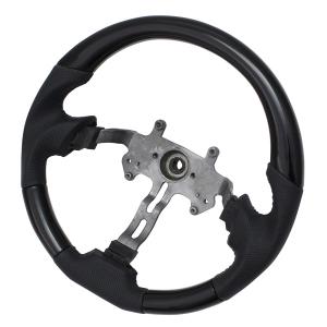 スズキ ジムニー JB23 JB43 ステアリング ガングリップ スポーツタイプ レザー ハンドル 交換 ブラックAZオフローダー JM23 カスタム ドレスアップ パーツ