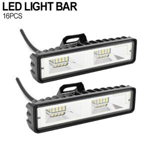 LED ライトバー 48W 2個セット ワークライト 2400LM 12V 24V 作業灯 補助灯 オフロード 防水 汎用 SUV UTV バギー トラック 車 船舶 照明｜topsense