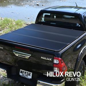 トヨタ ハイラックスレボ GUN125 ハードトノカバー 3つ折り ブラック