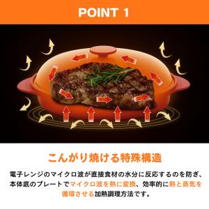 らくらくクック 深型 電子レンジ調理器 1台8...の詳細画像2