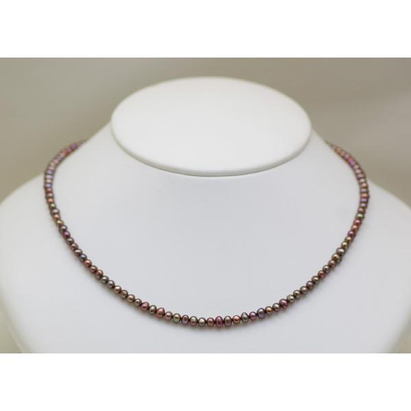 ショコラカラードベビーパールネックレス