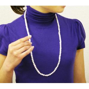 真珠 パール ロングネックレス 80cm 淡水パール 真珠ネックレス
