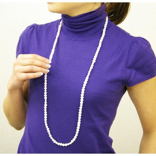 真珠 パール ロングネックレス 100cm 淡水パール 真珠ネックレス