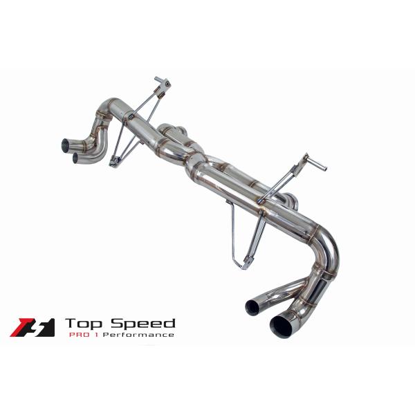アウディR8(4S) 5.2L V10 用マフラー (ストレート Xパイプ)  (USAメーカー T...