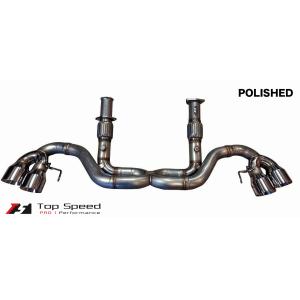 シボレー  コルベット (C8) 6.2L V8 2020年〜 用 ステンレス製マフラー (Xパイプ...