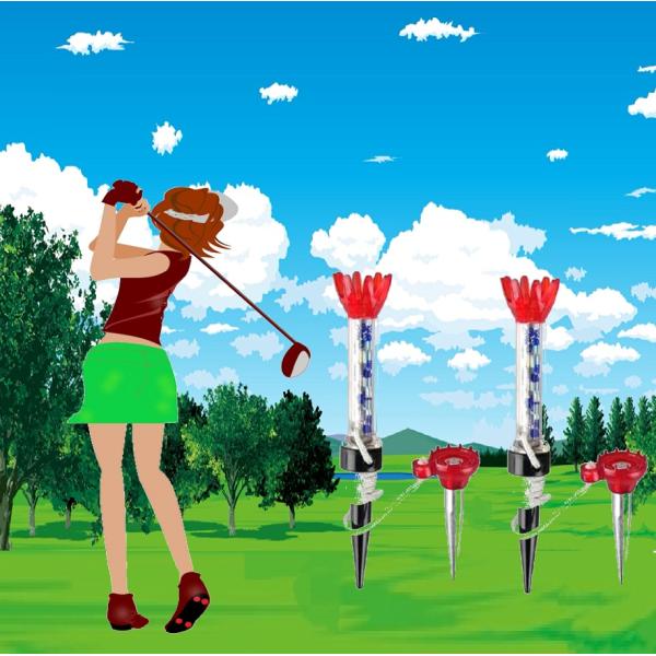 二刀流ゴルフティー マグネット ティー (80mm)  2個セット 光るゴルフボール のお供に コン...