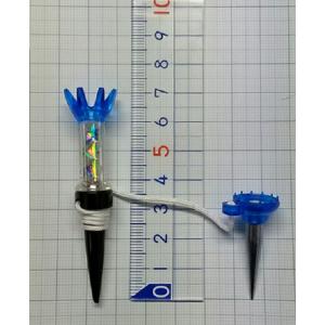 二刀流 フレキシブル マグネット ゴルフティー(70mm)  1本(青色） 光るゴルフボール のお供...