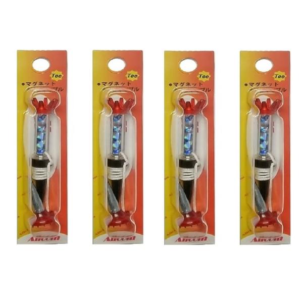フレキシブル マグネット ティー（８０ｍｍ） ４個セット 光るゴルフボール のお供に コンペ景品 参...