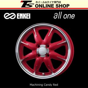 ENKEI all one 5.0J-14インチ (45) 4H/PCD100 Machining Candy Red ホイール１本 エンケイ オール ワン｜topstone-bf