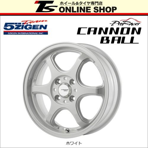 5ZIGEN プロレーサー キャノンボール 5.0J-15インチ (45) 4H/PCD100 ホワ...