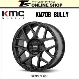 KMC  KM708 BULLY 7.5J-16インチ (30) 5H/PCD114.3 ホイール１本 Satin Black｜topstone-bf