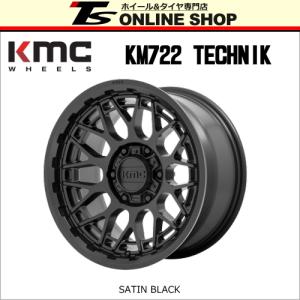 KMC  KM722 TECHNIK 9.0J-20インチ (18) 5H/PCD150 ホイール１本 SATIN BLACK｜topstone-bf